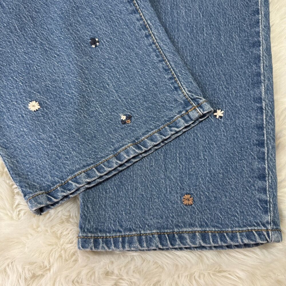 Universal Thread Vintage Straight Jeans 16/33 (36x26) Embroidered Denim Womens - Picture 7 of 11